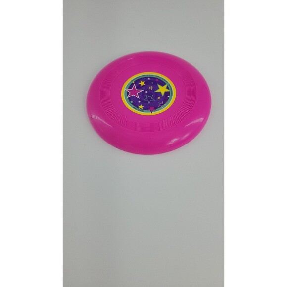 Vintage WonderTreats Pink Frisbee with Neon Stars Y2K Aesthetic Retro Toy 2000s - Picture 1 of 6